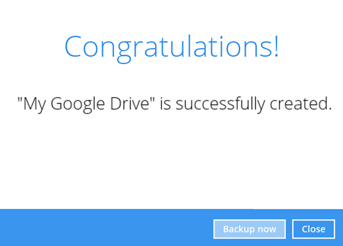 How to create a Google Drive cloud file backup