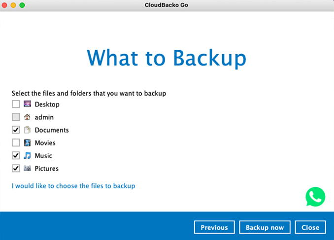 Perform a test backup - Install CloudBacko to macOS